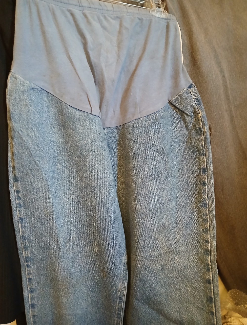 Motherhood Maternity Woman’s Jeans Size 10 Drawstring Adjustable Waist Blue